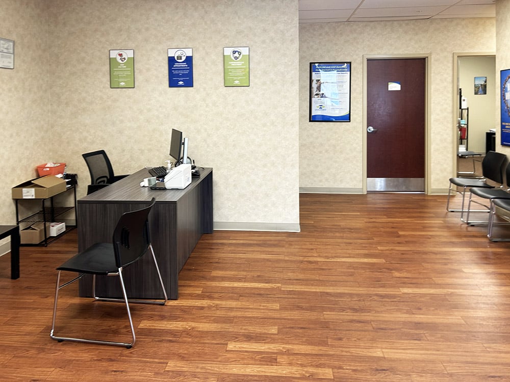 Allentown drug rehab treatment center reception area