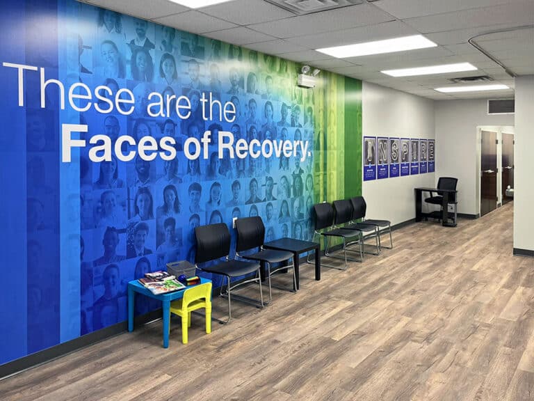 waiting area of suboxone clinic in Charleroi PA for drug rehab treatment