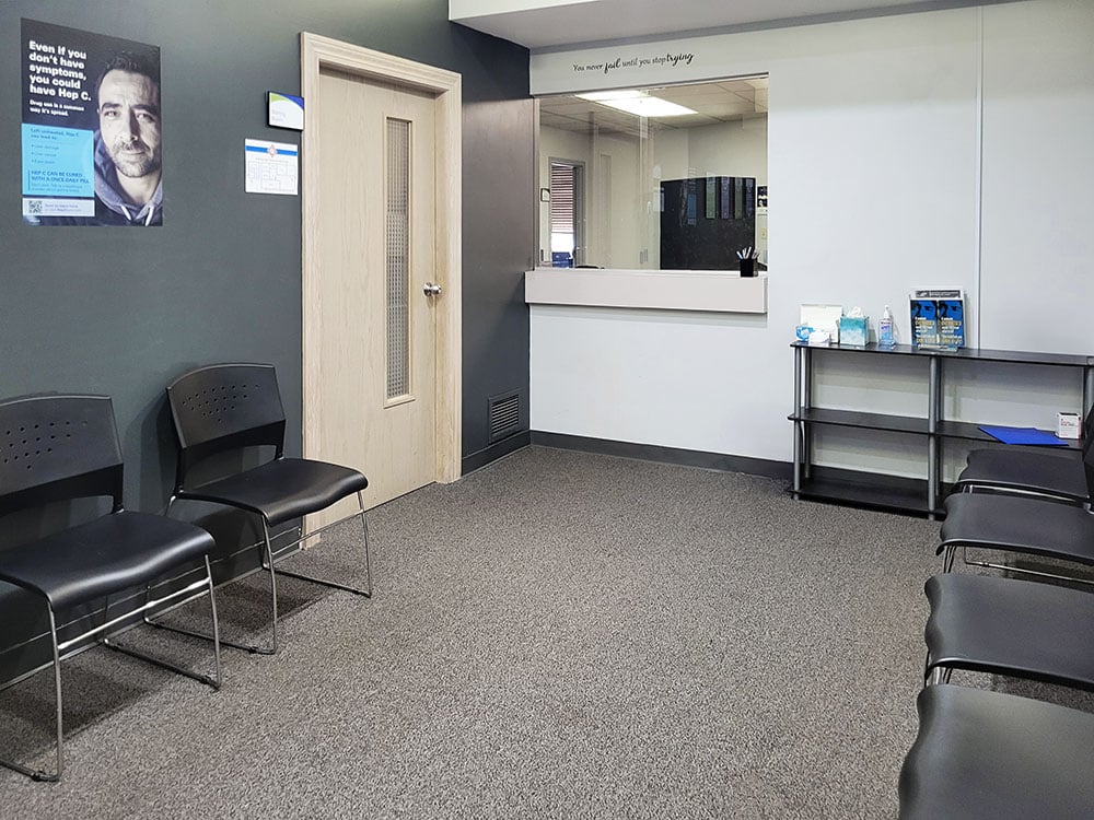Carrick PA drug rehab treatment center reception area