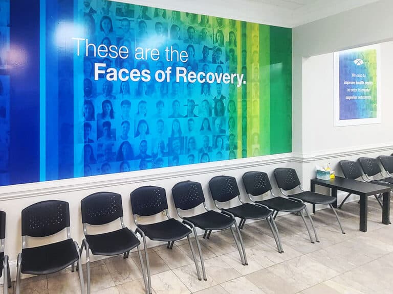 waiting area of methadone clinic in Danville VA for drug and alcohol treatment