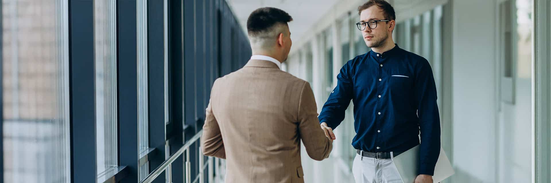 men shaking hands