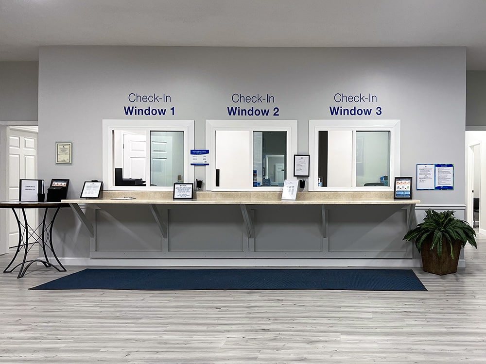 reception desk of suboxone clinic in Jacksboro TN
