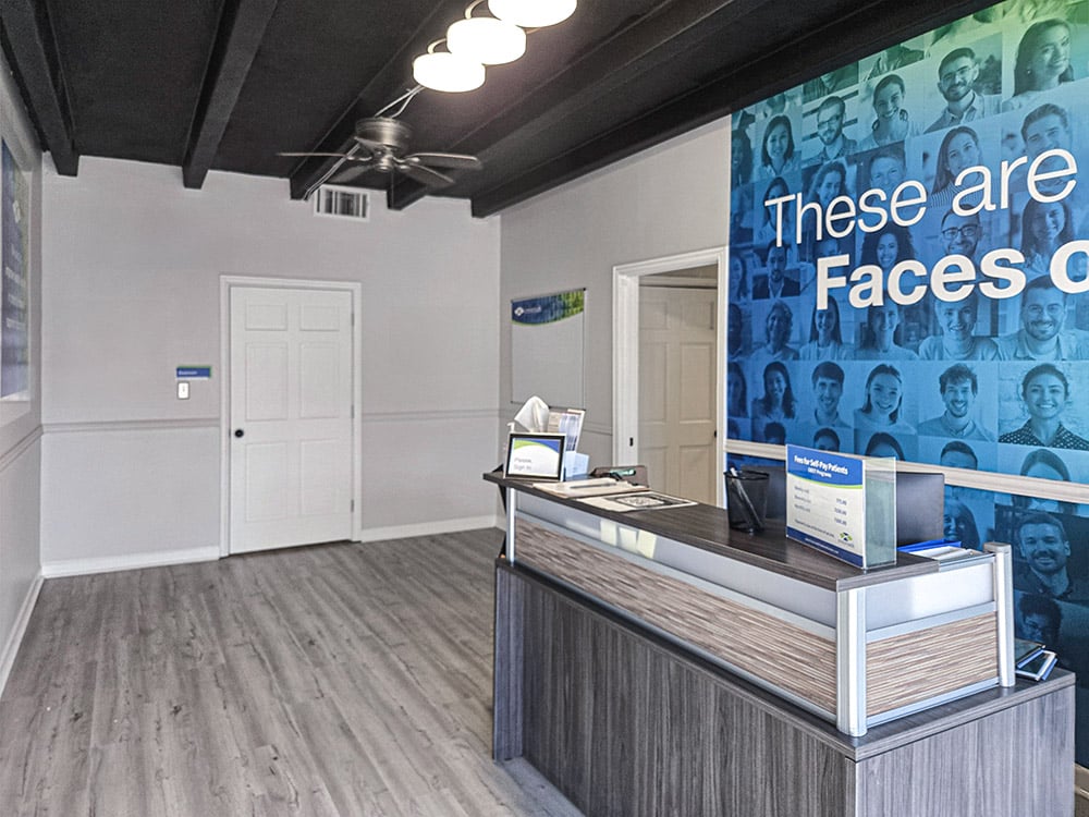 reception area of outpatient opioid addiction treatment center