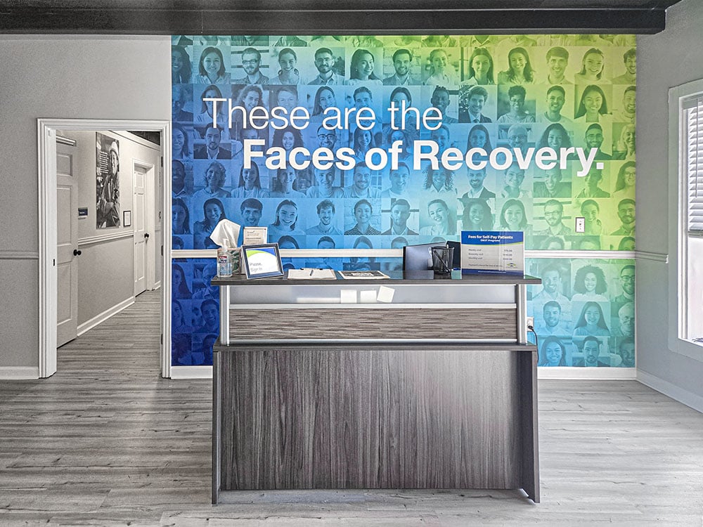 reception desk of suboxone clinic in Oak Ridge